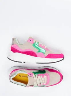 Xsensible – Chunky Sneaker aus Veloursleder multicolor
