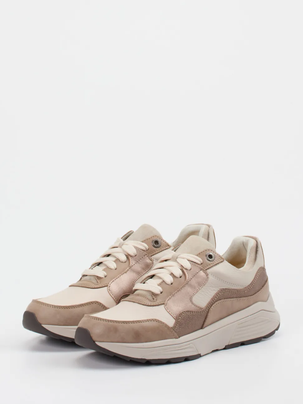 XSENSIBLE – Chunky Sneaker aus Kalbleder in Beige