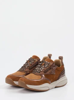 Xsensible – Chunky-Sneaker aus Veloursleder braun