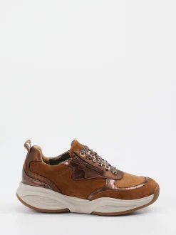Xsensible – Chunky-Sneaker aus Veloursleder braun