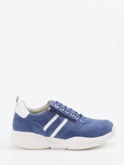 XSENSIBLE – Komfort-Sneaker aus Veloursleder blau