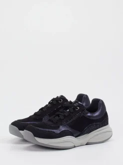 XSensible – Komfort-Sneaker aus Veloursleder Schwarz
