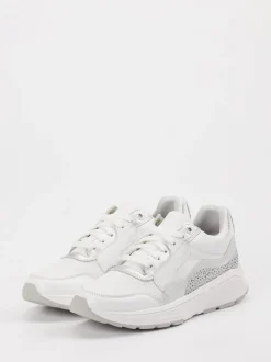 XSENSIBLE – Sneaker aus Leder-Mesh-Mix weiß