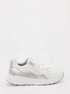 XSENSIBLE – Sneaker aus Leder-Mesh-Mix weiß