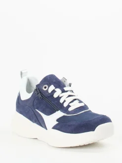 Xsensible – Sneaker aus Veloursleder Marineblau