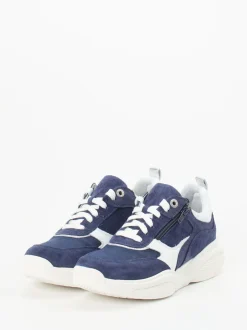Xsensible – Sneaker aus Veloursleder Marineblau