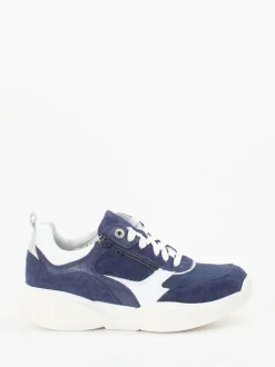 Xsensible – Sneaker aus Veloursleder Marineblau