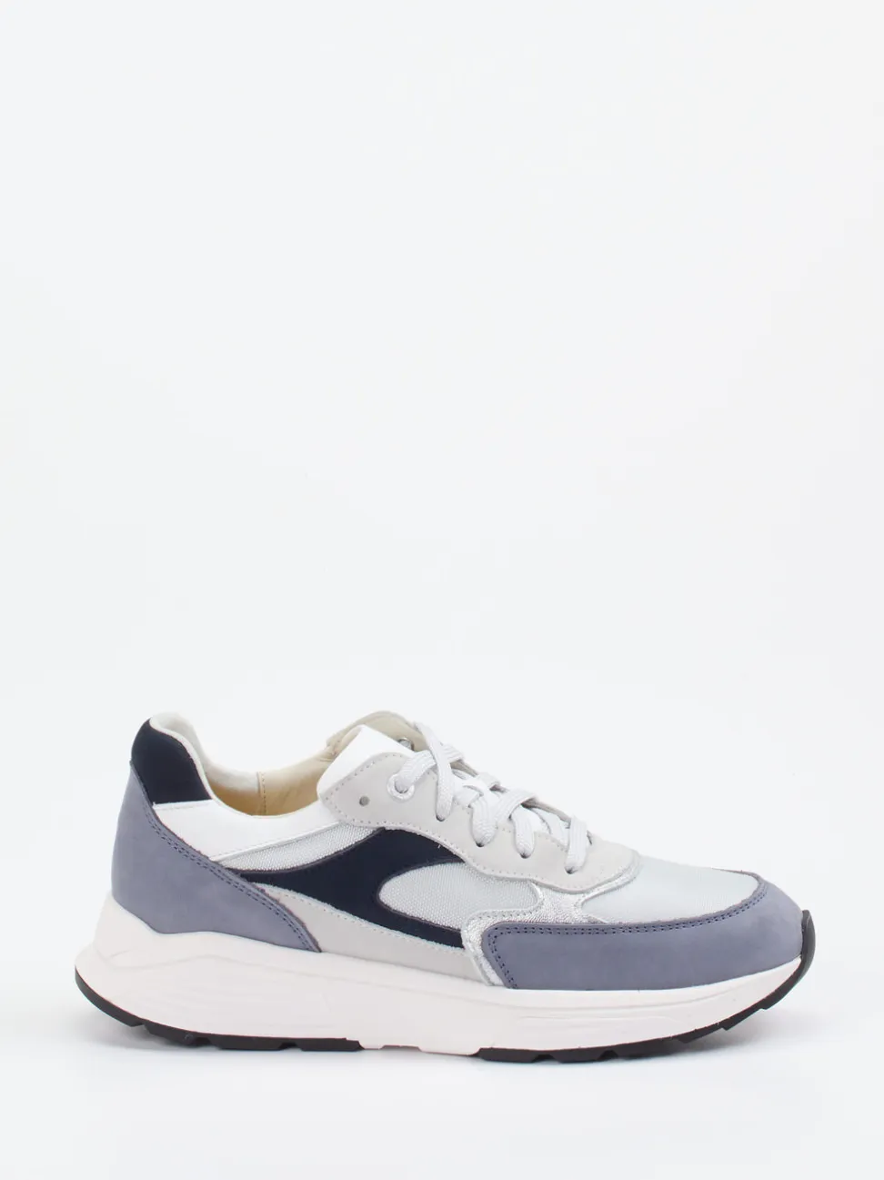 XSENSIBLE – Sneaker aus Veloursleder und Textil blau
