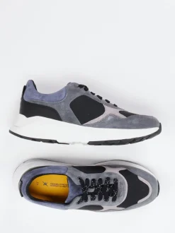 Xsensible – Sneaker aus Veloursleder und Mesh grau