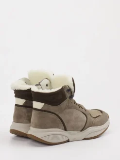 Xsensible – Stiefelette aus Veloursleder in Taupe