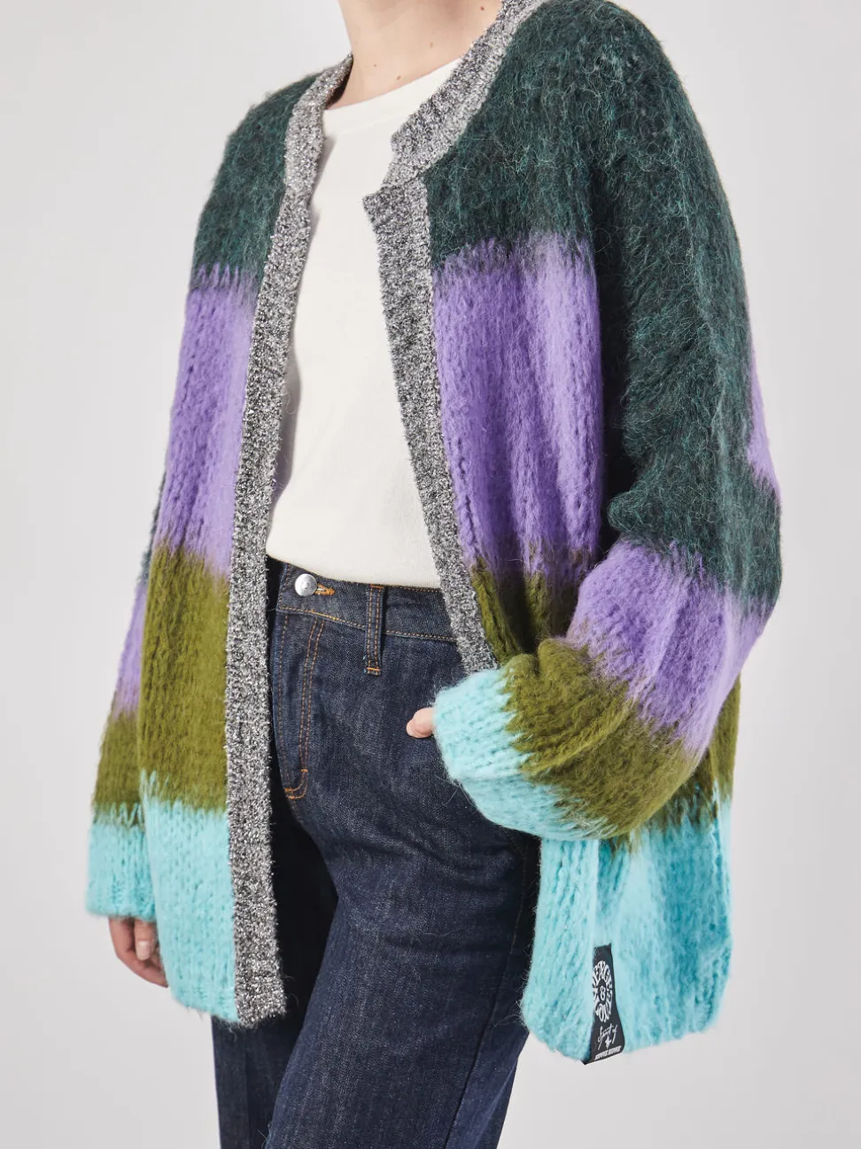 Yippie Hippie – Strickjacke aus Textil Dunkelgrün