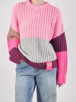 Yippie Hippie – Strickpullover aus Textil in Rosa
