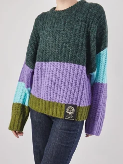 Yippie Hippie – Strickpullover aus Textil Dunkelgrün