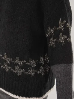 Yippie Hippie – Strickpullover aus Textil Schwarz