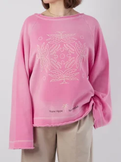 Yippie Hippie – Sweatshirt aus Baumwolle in Rosa