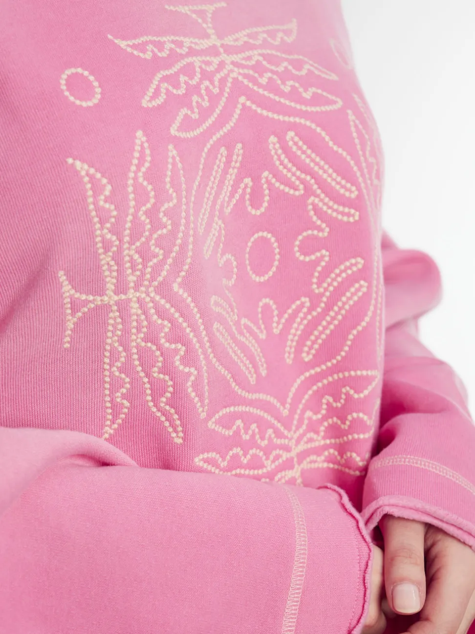 Yippie Hippie – Sweatshirt aus Baumwolle in Rosa