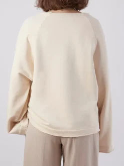 Yippie Hippie – Sweatshirt aus Baumwolle in Creme