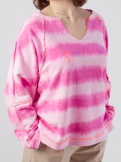 Yippie Hippie – Sweatshirt aus Baumwolle in Pink