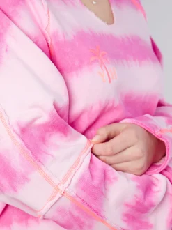 Yippie Hippie – Sweatshirt aus Baumwolle in Pink